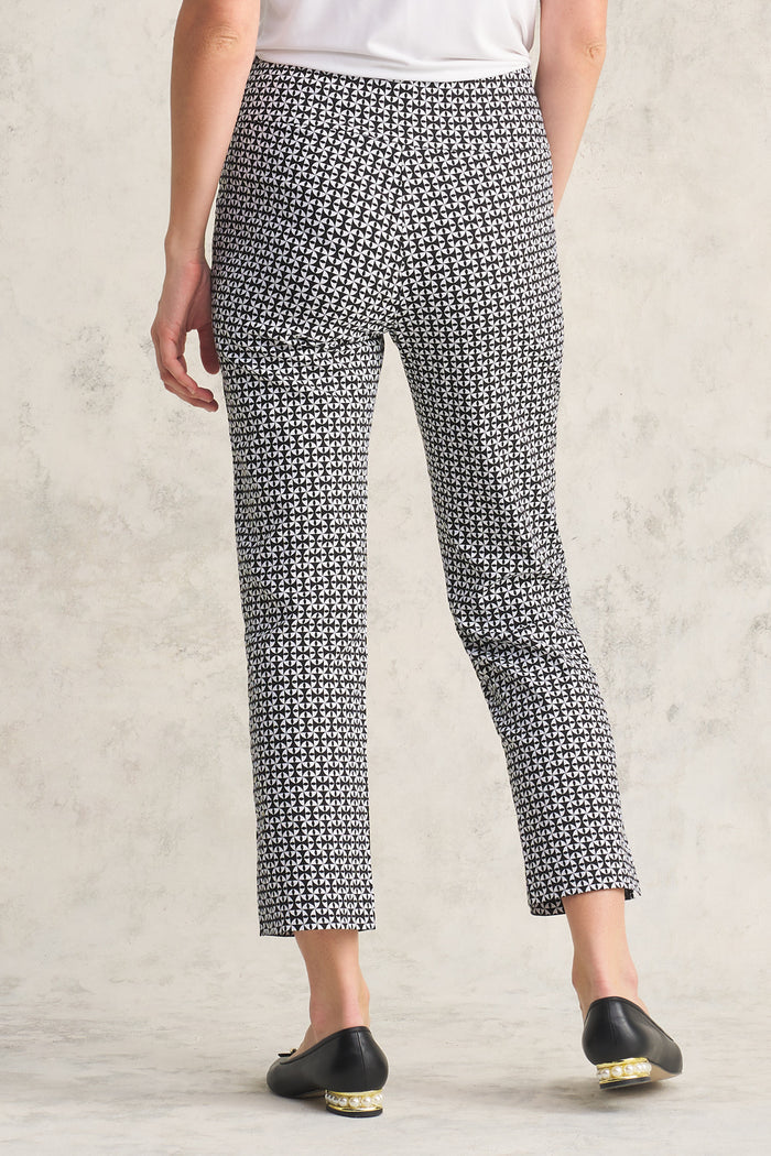 Geo Printed Pant - Black and White Geo Print