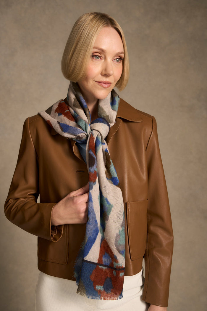 Geometric Wool Scarf - Multi