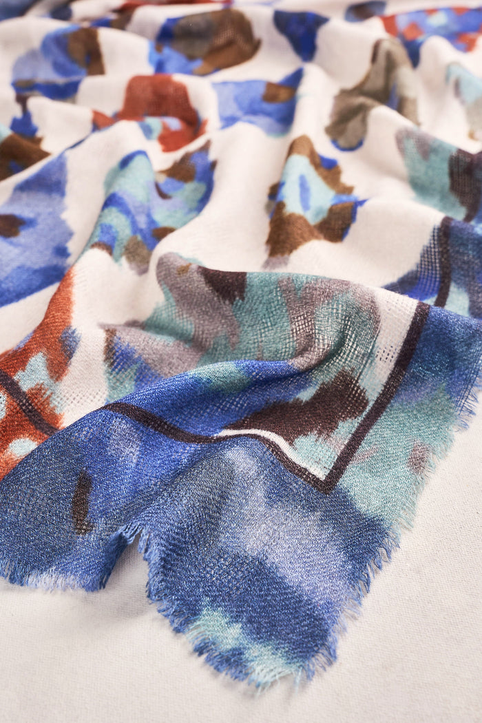 Geometric Wool Scarf - Multi