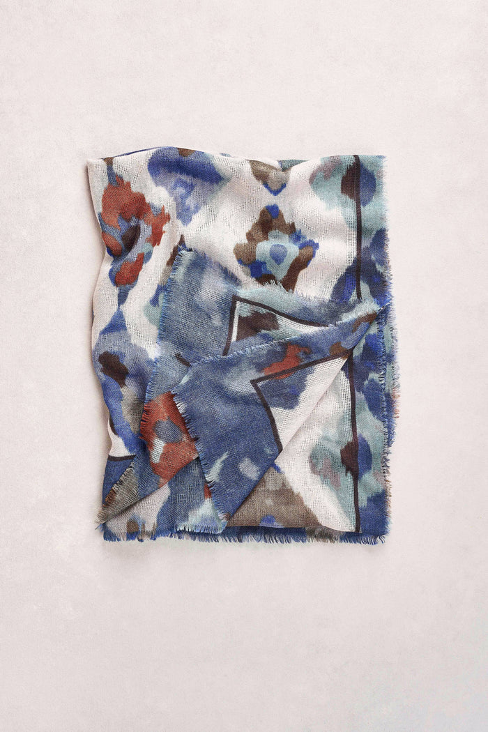 Geometric Wool Scarf - Multi