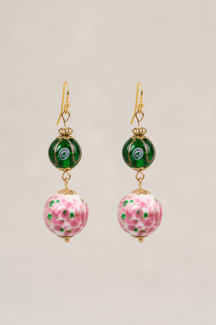 Glass Bead Earrings - Multicolour
