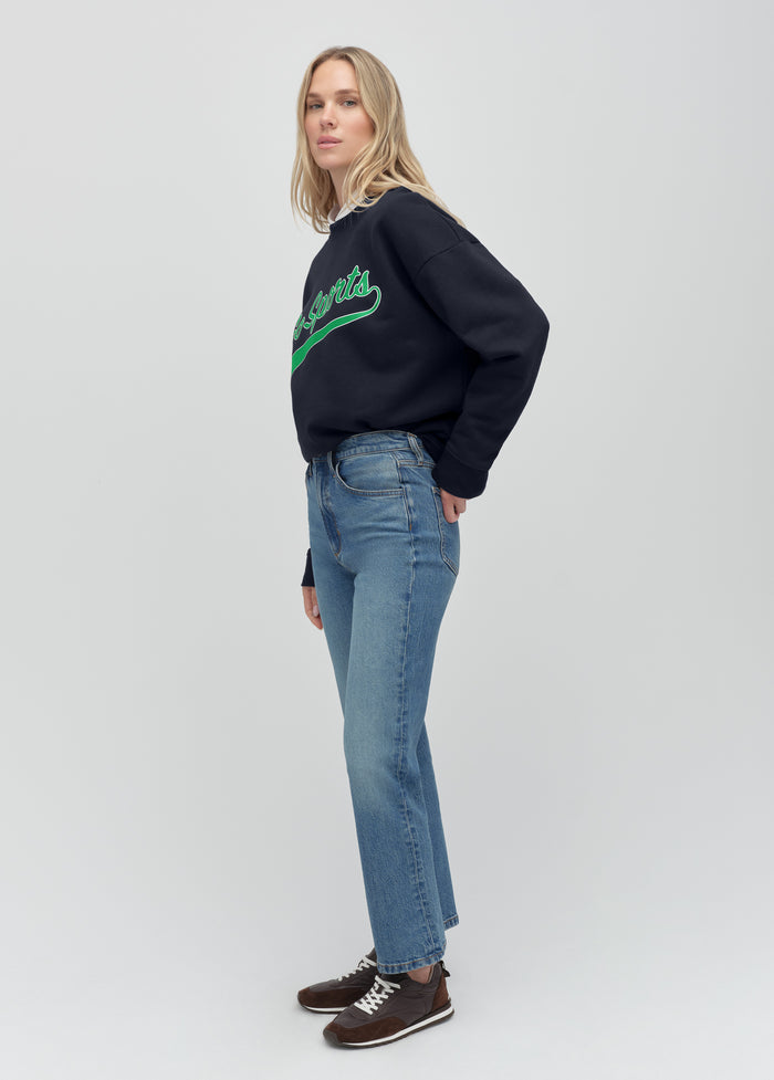 navy green white