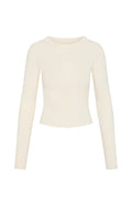 Hayworth Long Sleeve Long - Ivory Lightweight Rib