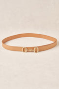 Horsebit Buckle Belt - Tan