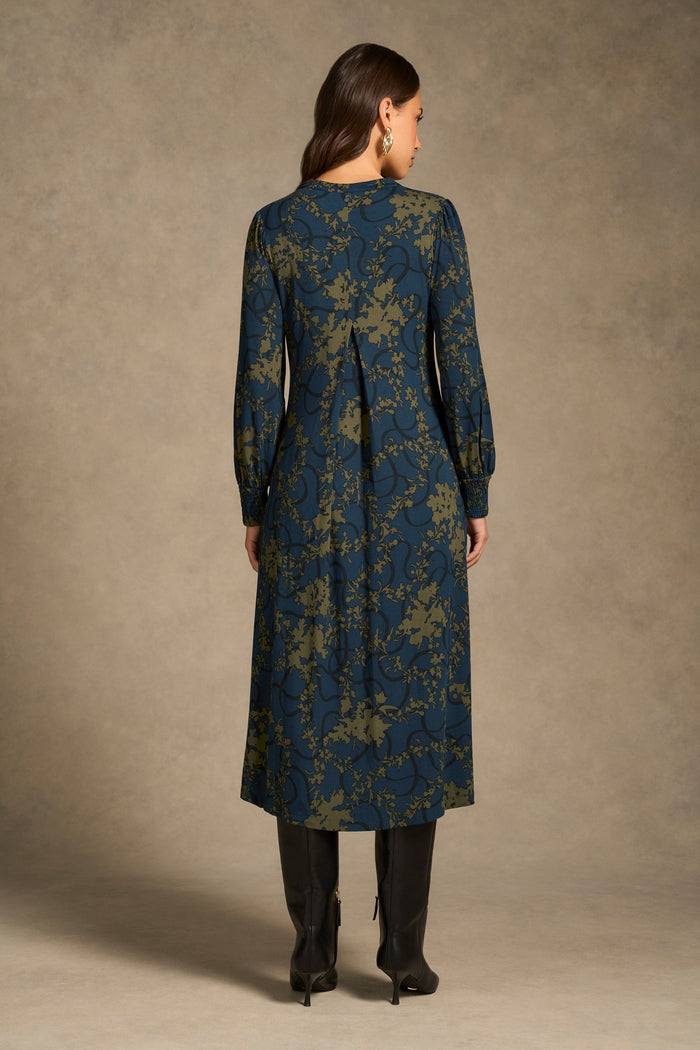 Jersey Swing Dress - Tonal Botanic Print