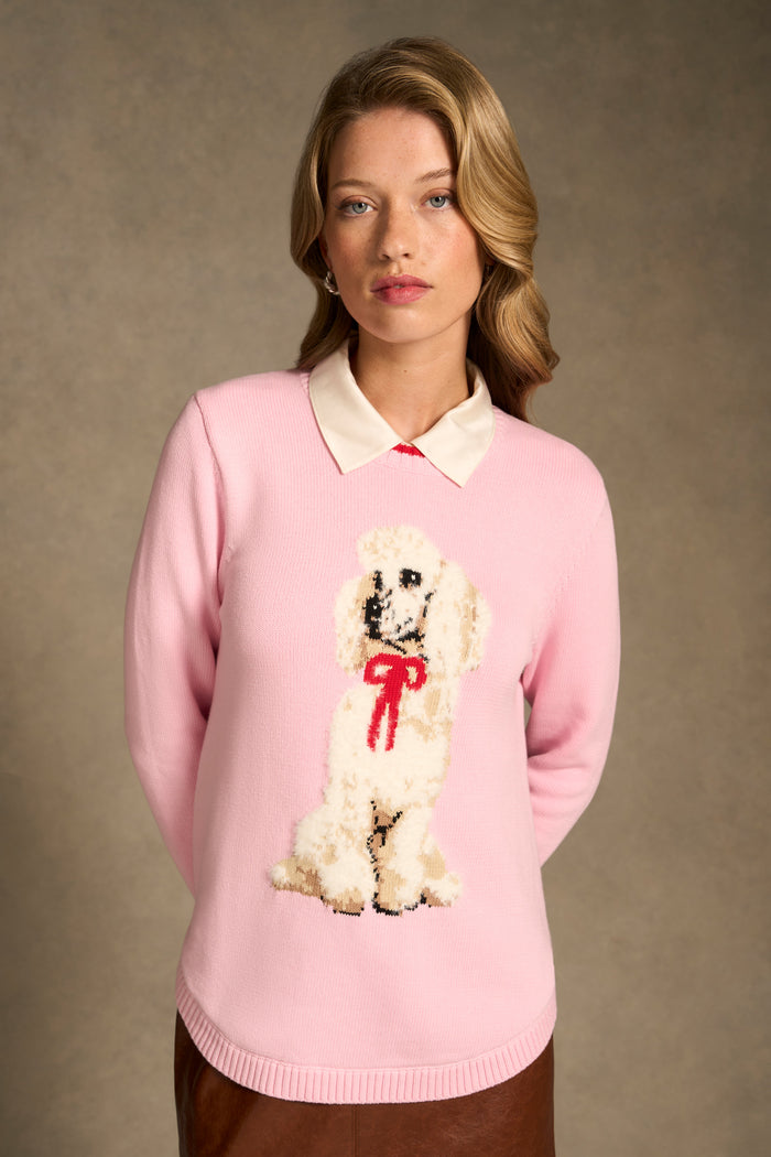 Knitted Poodle Jumper - Chienne Print