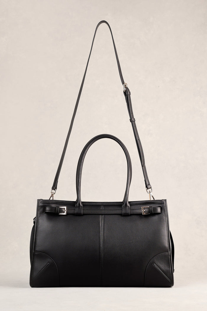 Leather Tote Bag - Black