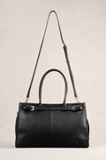 Leather Tote Bag - Black