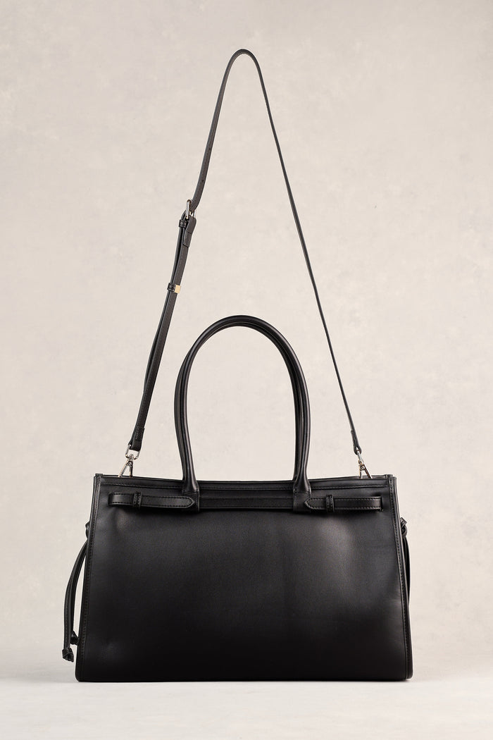 Leather Tote Bag - Black