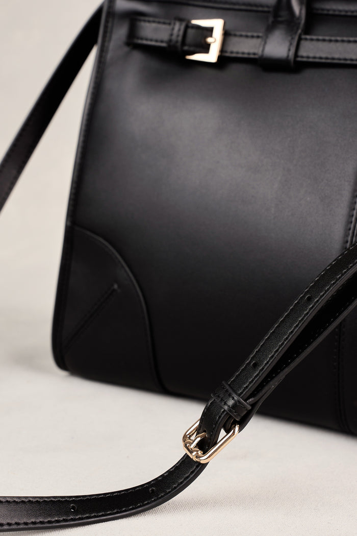 Leather Tote Bag - Black