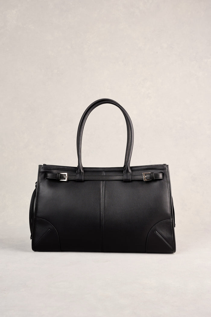 Leather Tote Bag - Black