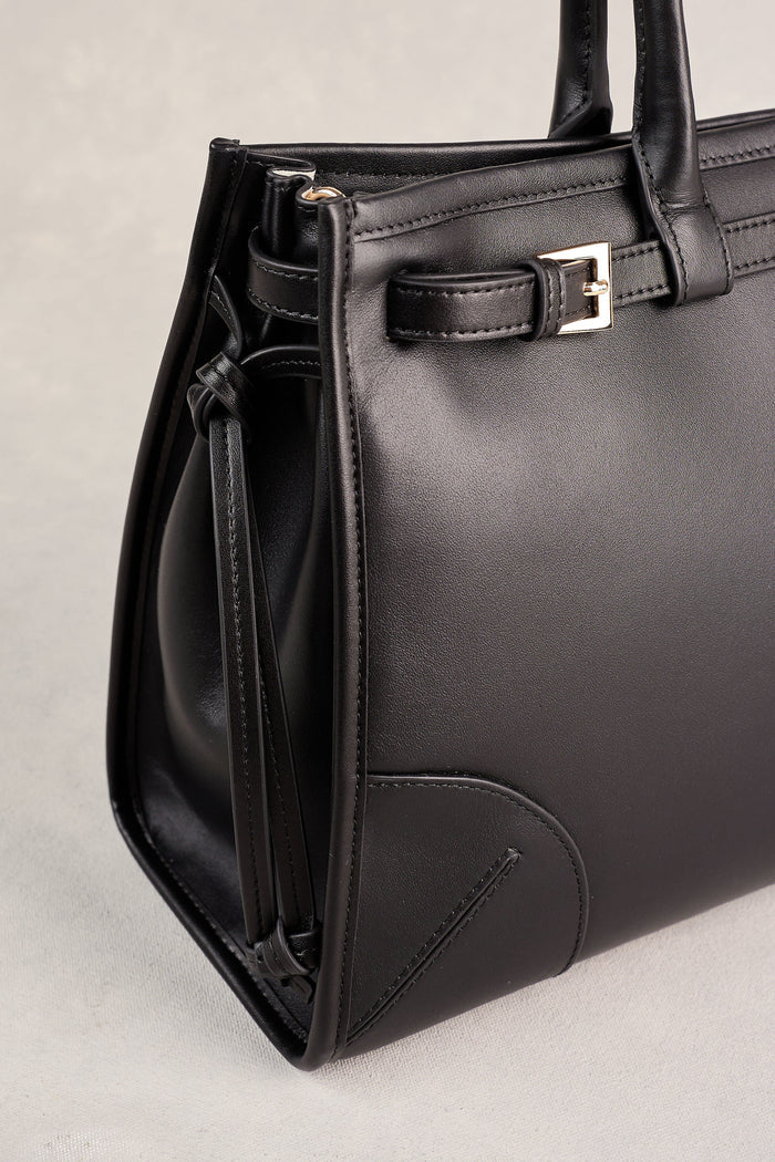 Leather Tote Bag - Black