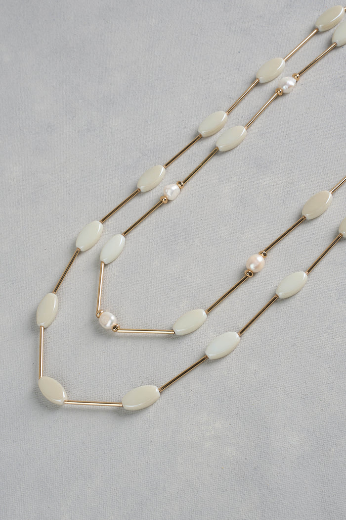 Long Layered Necklace - Gold