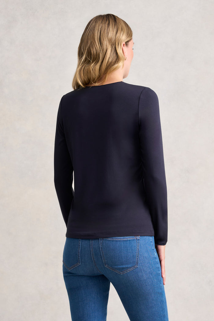 Long Sleeve Crew Neck Top - Ink