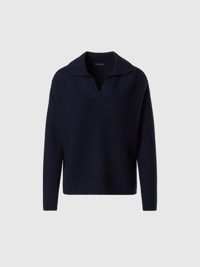 hover | Navy blue | boatneck-7gg-gg-knitwear-095559