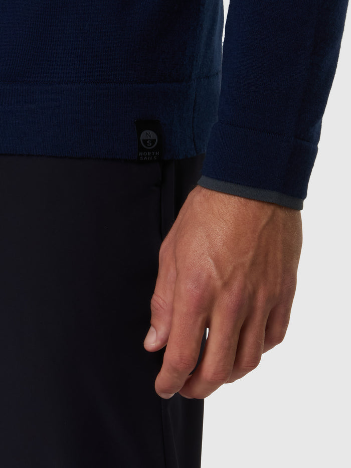 6 | Navy blue | crewneck-14gg-knitwear-699604