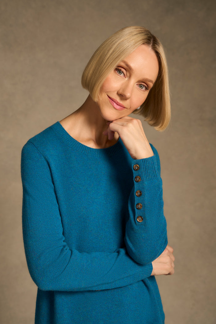 Merino Wool Jumper - Ocean Marle