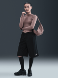 Mid-Rise Loose Longline Shorts