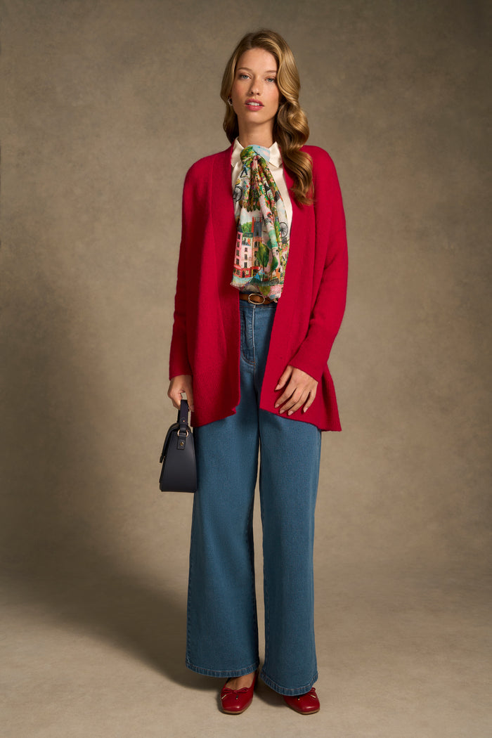Mohair Blend Cardigan – Rouge