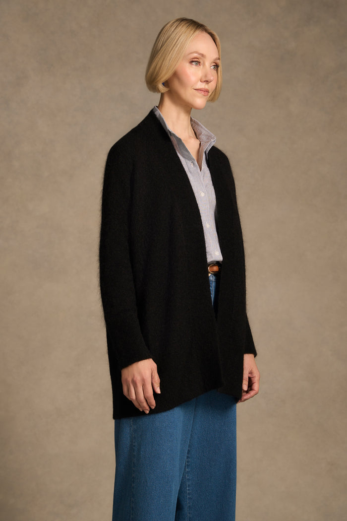 Mohair Blend Cardigan – Black