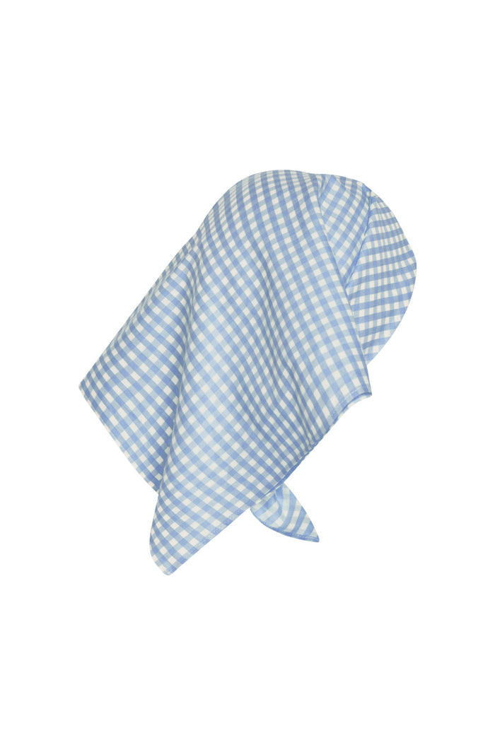 Monday Head Scarf - Sky Gingham