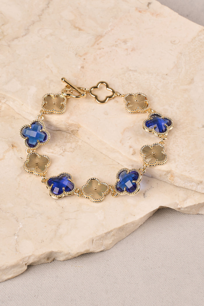 Multi Clover Bracelet - Blue