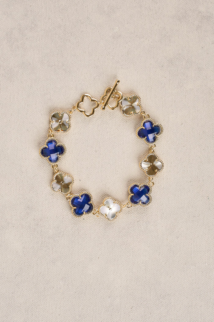 Multi Clover Bracelet - Blue