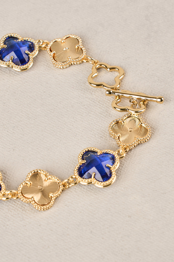 Multi Clover Bracelet - Blue