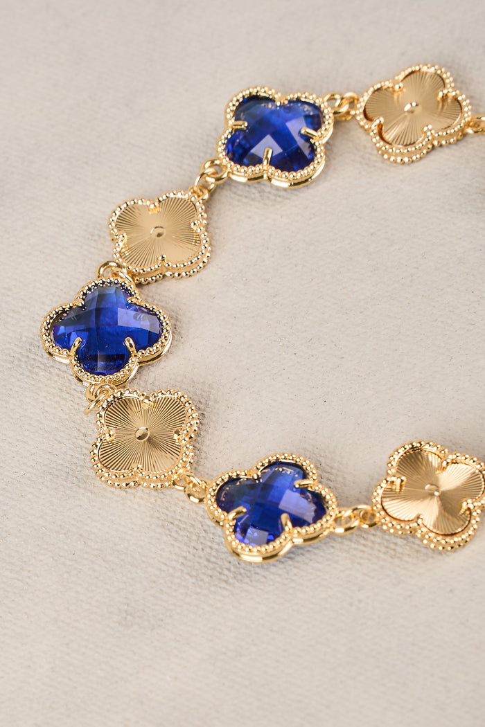 Multi Clover Bracelet - Blue