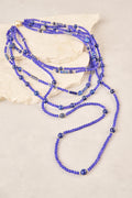 Multi Strand Bead Necklace - Blue
