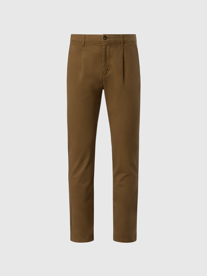 hover | Winter khaki | newport-regular-fit-w/pleats-long-trouser-673066