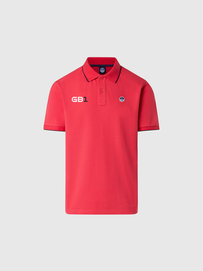 hover | Geranium | polo-short-sleeve-collar-w/striped-in-contrast-493075