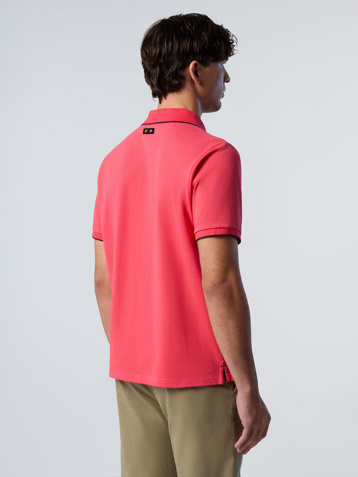 4 | Geranium | polo-short-sleeve-collar-w/striped-in-contrast-493075