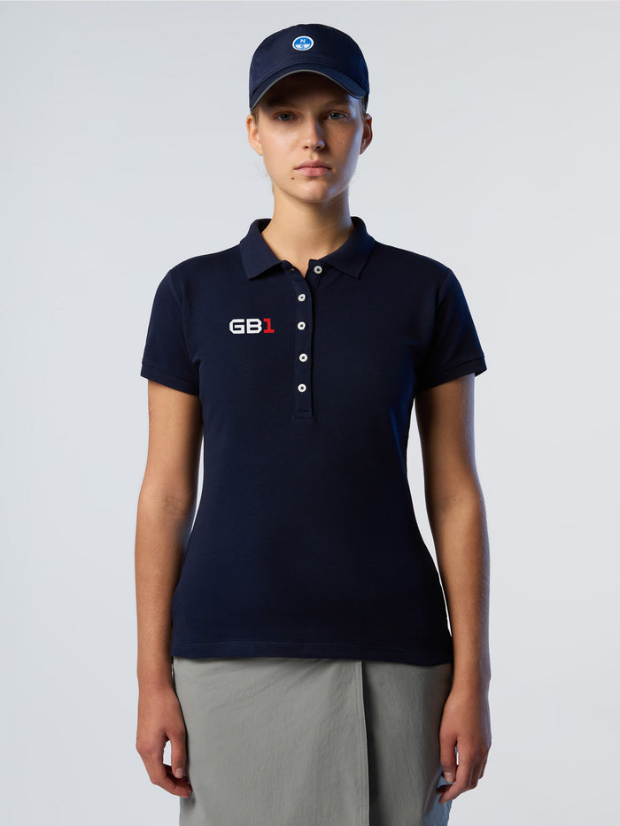 1 | Navy blue | polo-shorth-sleeve-woman-593014