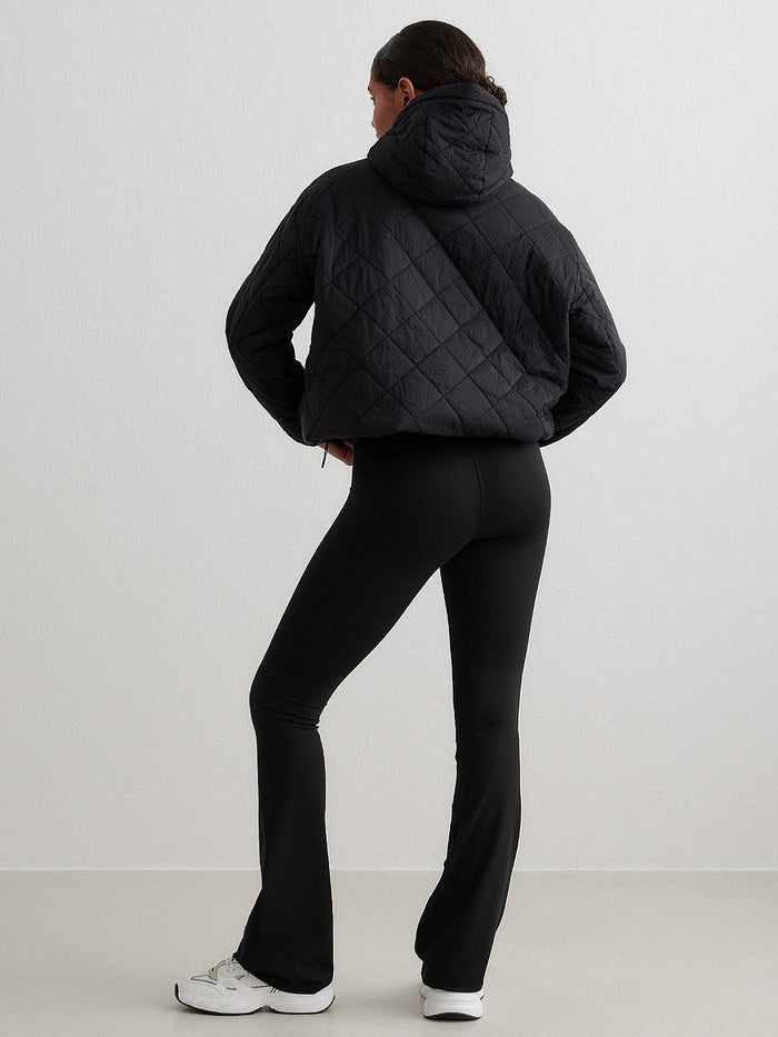 Oversized Quilted Anorak in Black
