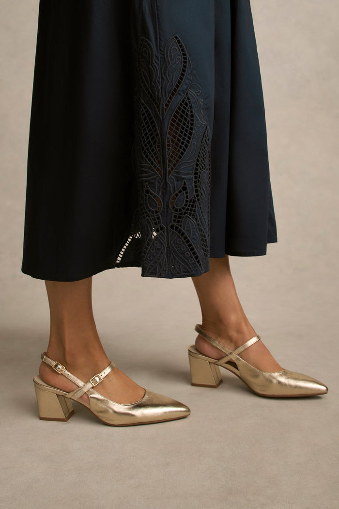 Placement Broderie Shirt Dress - Ink