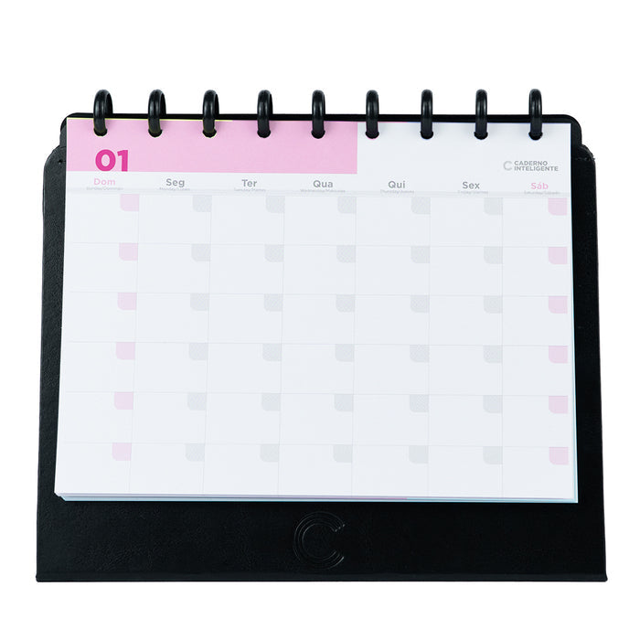 Folha do Planner de Mesa Black, Médio.