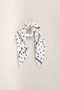 Poka Dot Paisley Border Scarf - Multicolour