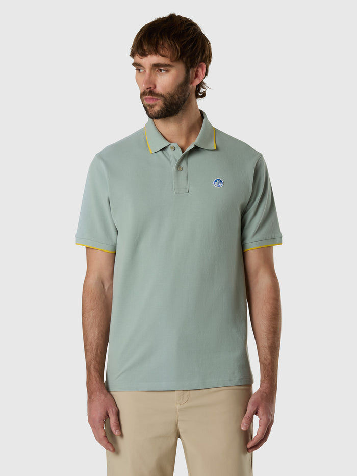 1 | Iceberg green | polo-short-sleeve-collar-wstriped-in-contrast-692464