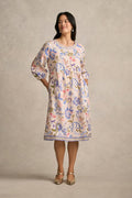 Printed Linen Dress - Mosaic Print
