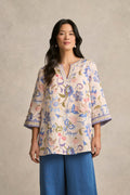 Printed Linen Tunic - Mosaic Print