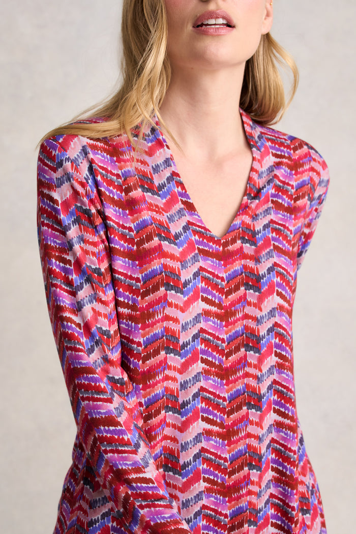 Printed Swing Top - Zig Zag Print