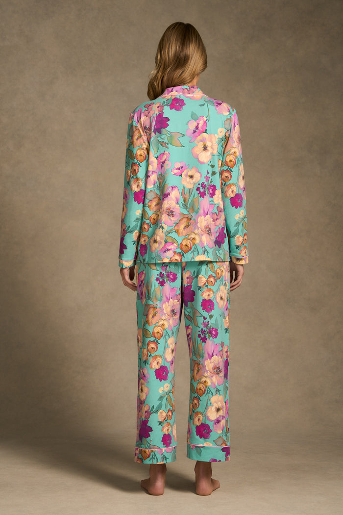 Printed Winter PJ - Azure Floral Print