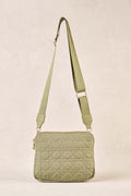 Quilted Cross Body Bag - Olive