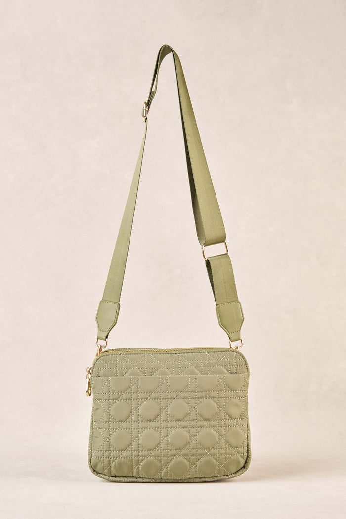 Quilted Cross Body Bag - Olive
