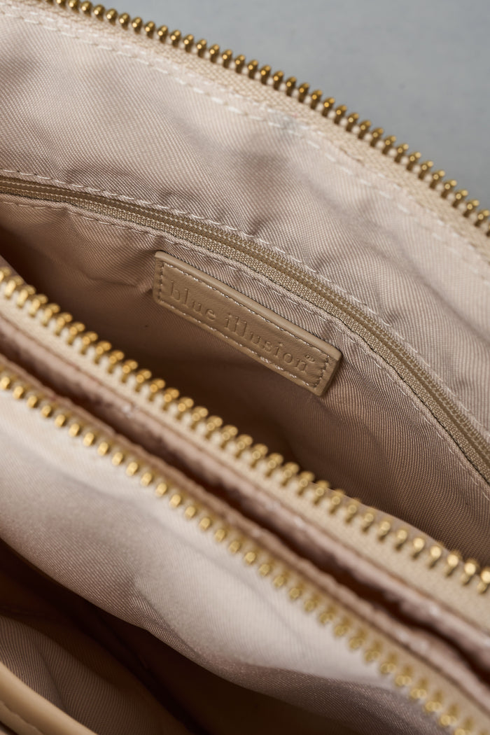Quilted Crossbody Bag - Neutral