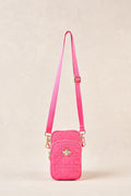 Quilted Phone Bag - Rose Pink