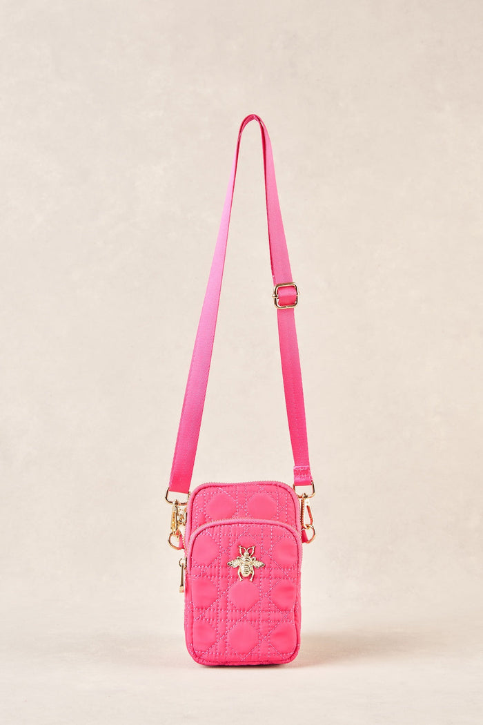 Quilted Phone Bag - Rose Pink
