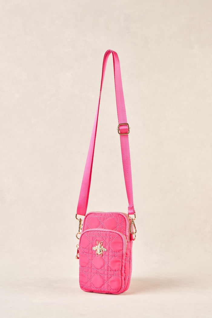 Quilted Phone Bag - Rose Pink