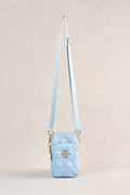 Quilted Phone Bag - Sky Blue